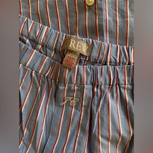 j.crew relaxed cotton poplin pajama pant set in stripe